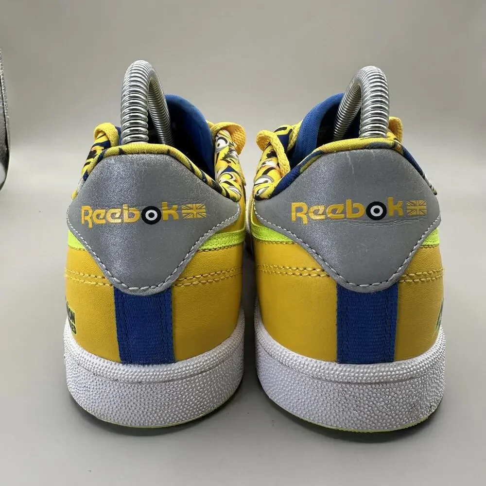 Reebok Minions Club C 85 Shoes Big Kids Size 6 Yellow Leather Sneakers FX3352